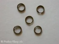 Split ring, 6mm, antique silver color, 30 pc.