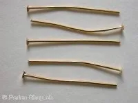 Head Pins, 16mm, gold color, 100 pc.