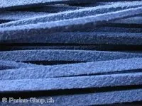 Imitation Wildlederband, blau, 3mm, ±1 m