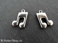Stainless Steel Pendant Music, Color: Platinum, Size: ±17x11mm, Qty: 1 pc.
