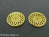 Stainless Steel flower of life, Color: Gold, Size: ±20x1mm, Qty: 1 pc.
