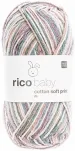 Rico Design Wolle Baby Cotton Soft Print DK 50g, Petrol-Flieder