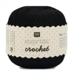 Rico Design Essentials Crochet, schwarz, 50g/280m