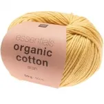 Rico Design Essentials Organic Cotton aran gelb, 50g/90m