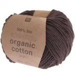 Rico Design Essentials Organic Cotton aran, schokolade, 50g/90m