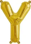Rico Foil balloon Y, gold, Size: ca. 36 cm