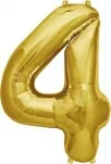 Rico Foil balloon 4, gold, Size: ca. 36 cm