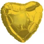 Rico Folienballon Herz, gold, Grösse: ca. 36 cm