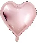 Rico ballon aluminium Herz, rosa, taille: ca. 36 cm