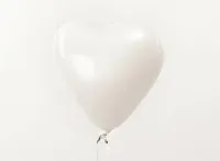 Rico Ballons Herz, weiss, Size: ca. 30 cm, 12 Stück