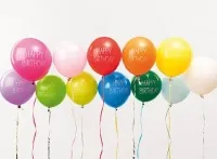 Rico Ballons, Happy Birthday bedruckt, Grösse: ca. 30 cm, 12 Stück