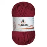 myboshi Wolle Nr.5 col.535 bordeaux, Grösse: 25 g, 45 m, 57 % CO, 43 % PA