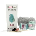 Hoooked Crochet Kit Love Bird Rico Lagoon, Color: Mint, Quantity: 1 piece.