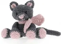 Hoooked Crochet Set Kitten Kyra Eco Barbante, Color: anthracite, Quantity: 1 piece.