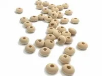 Wooden Bead lenses, Color: brown, Size: ±13x8mm, Qty: 5 pc.