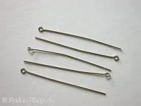 Eye Pins, 50mm, silver color, 50 pc.