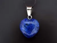 Lapis Lazuli Heart Pendant, Semi-Precious Stone, Color: blue, Size: ±16mm, Qty: 1 pc