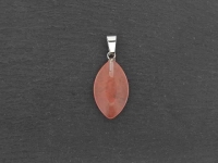 Cherry Quartz Pendentif coeur, pierre semi-précieuse, Couleur: rouge, Taille: ±23x14mm, Quantité : 1 pièce.