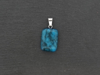 Turquoise Pendant, Semi-Precious Stone, Color: Turquoise, Size: ±20x15mm, Qty: 1 pc