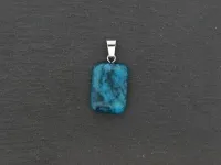 Turquoise Pendant, Semi-Precious Stone, Color: Turquoise, Size: ±20x15mm, Qty: 1 pc
