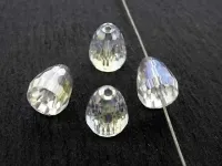 Tropfen Perlen, Farbe: Kristall irisierend, Grösse: ±13x10mm, Menge: 1 Stk.