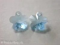 Swarovski pendant flower, 6744, 12mm, aquamarine, 1 pc.