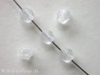 Facette-Geschliffen Glasperlen, kristall mat, 4mm, 100 Stk.