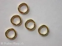 Jump ring, 5mm, gold colored, 50 pc.