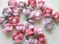 Ceramic roses to stick, 5mm, 21 pc.