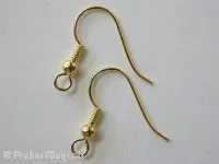 Fisch Hook, 20mm, gold color, 12 pc.