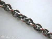 Chain, 8mm, antique copper, 1 Meter