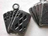 Pendent, 5 Play Cards, 21mm, 1pc.
