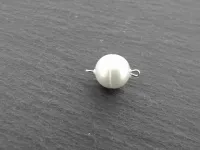 Magnetic Clasps round, Color: white wax, Size: 8mm, Qty: 1 pc.