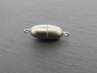 Magnetverschluss oval, Farbe: granit, Grösse: ±17x8mm, Menge: 1 Stk.