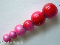 Miracle-Beads, 6mm, pink/red, 20 pc.