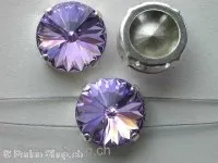 Swarovski rhinestones, 1122 set in, violet, 14mm, 1 pc.