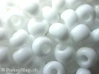SeedBeads, white, 4.5mm, 17 gr.