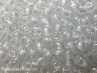 SeedBeads, crystal inside white, 2.6mm, 17 gr.
