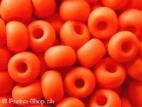 SeedBeads, orange frostet, 4.5mm, 17 gr.
