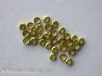 Crimp Beads, 2.8mm, gold colored, 30 pc.