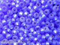 SeedBeads, blue inside silver, 2.6mm, 17 gr.
