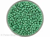 Metallicrocailles, Couleur: vert dépoli, Taille: ±2.6mm, Quantite: 17 gr.