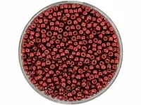 Toho SeedBeads, Color: metallic red, Size: 2.2mm, Qty:9 gr.