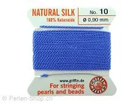 fil de soie avec aiguille, Couleur: blue, Taille: 0.90mm - 2 meter, Quantite: 1 piece