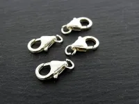 Lobster Clasp incl. Ring, Color: SILVER 925, Size: 10mm, Qty: 1 pc.