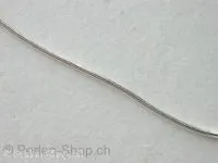 French Wire, Color: Silber plated, Size: ±1 mm, Qty: ±70cm