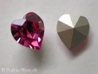 Swarovski rhinestones heart, 4800, 11x10mm, rose, 1 pc.