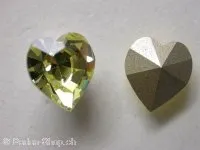 Swarovski rhinestones heart, 4800, 11x10mm, jonquil,1 pc.