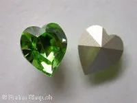 Swarovski rhinestones heart, 4800, 11x10mm, peridot,1 pc.