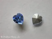 Swarovski rhinestones heart, 4800, 6.6x6mm, light sapphire, 1 pc